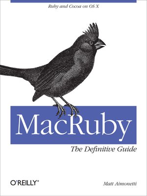 cover image of MacRuby:  the Definitive Guide